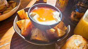 Potato Wedges  at Pilgrims Vegetarian Cafe in Cronulla