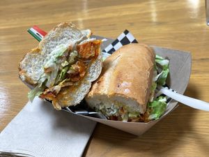 Torta with tofu  at Alma y Sazon in Emeryville