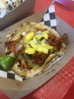 Al pastor taco  at Alma y Sazon in Emeryville