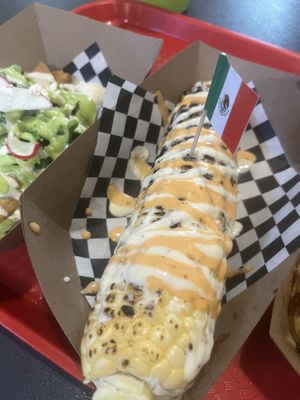 Elote- the sauce was good!   at Alma y Sazon in Emeryville