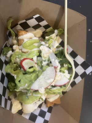 Flautas, not worth it. Too bland  at Alma y Sazon in Emeryville