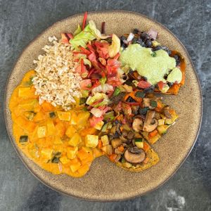 Vegan plate. at Alfarroba in Lisbon