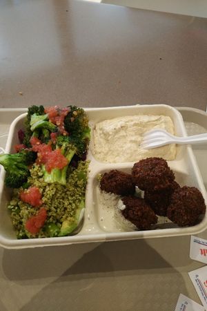 falafel , hummus , couscouc salad and avocado . yummy  at Maoz in Rosemont