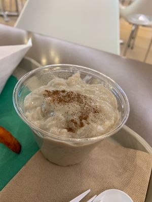 The vanilla rice pudding  at Maoz in Rosemont