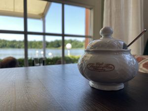 Ruhiges Ambiente, um die Seele baumeln zu lassen.   at Ruppiner Feingebäck in Rheinsberg