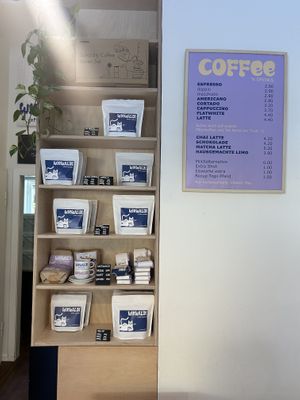 Menu + some of the merchandise   at WIEWALDI in Cologne