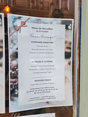 End of year menu at Conscience - Vietnam in Paris in Paris