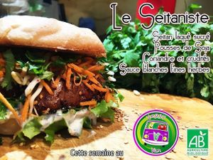 Le seitaniste: un des burgers de la semaine at Veggyvan - Food Truck in La Valette-du-var