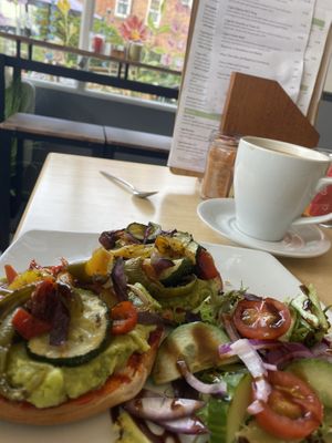 🌱All Veg bagel (Vegan option) 🌱  at The Kiwi Coffee House in Retford