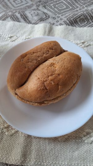 Torta de cochinita vegana, aunque el bolillo es pequeño at El Sazón De Las Abuelas in Puebla
