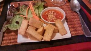 Fried tofu at Baan Siam in Toulouse