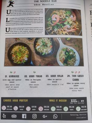Menu page 3 at The Noodle Bar in Bruxelles