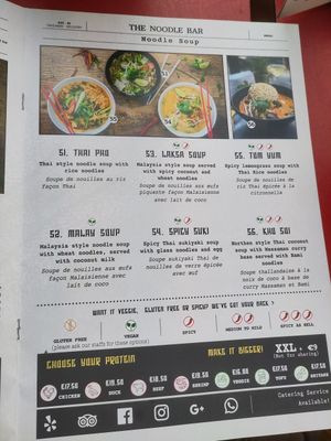Menu page 7 at The Noodle Bar in Bruxelles