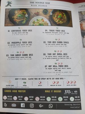 Menu page 8 at The Noodle Bar in Bruxelles