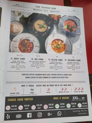 Menu page 9 at The Noodle Bar in Bruxelles