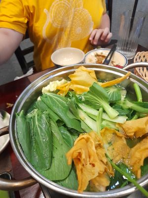 Vegan hotpot at NGÕ CHAY VEGETARIAN in Ho Chi Minh City
