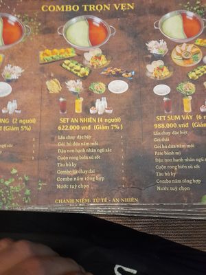 Menu in Vietnamese only at NGÕ CHAY VEGETARIAN in Ho Chi Minh City