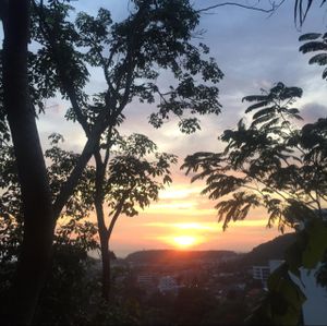 sunset at Santosa Vegan Restaurant in Phuket