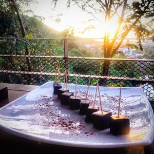 raw chocolate fudge  at Santosa Vegan Restaurant in Phuket