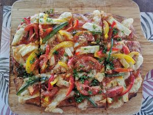 Pizza (regular here) at Santosa Vegan Restaurant in Phuket