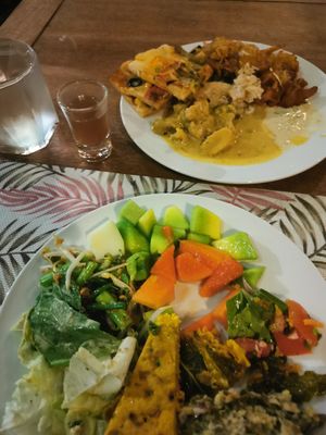 Buffet at Santosa Vegan Restaurant in Phuket