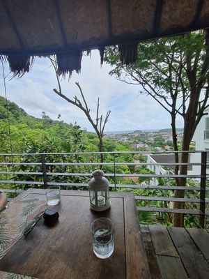 Lovely views from the restaurant at Santosa Vegan Restaurant in Phuket