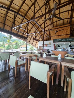 Nice interior at Santosa Vegan Restaurant in Phuket