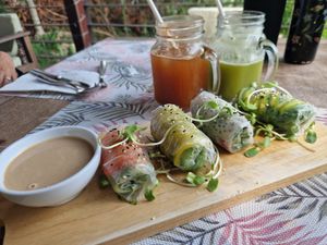 Summers rolls- only had lettuce inside so not very filling. at Santosa Vegan Restaurant in Phuket