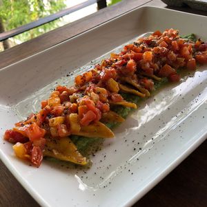 Pumpkin ravioli  at Santosa Vegan Restaurant in Phuket