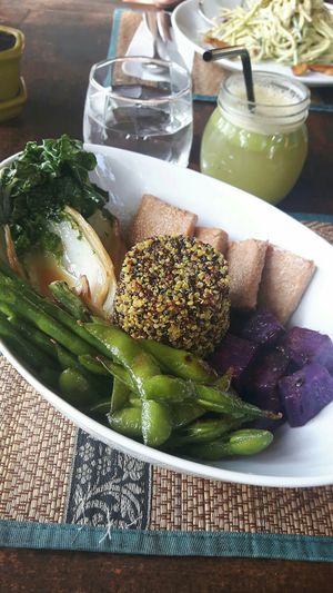 Prana protein bowl at Santosa Vegan Restaurant in Phuket