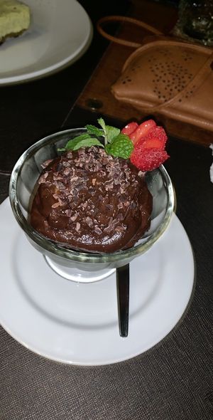 Chocolate moose  at Santosa Vegan Restaurant in Phuket