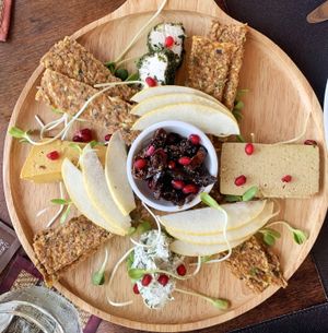 Vegan Cheese Platter at Santosa Vegan Restaurant in Phuket