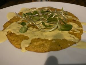 Vegan omelette  at Santosa Vegan Restaurant in Phuket