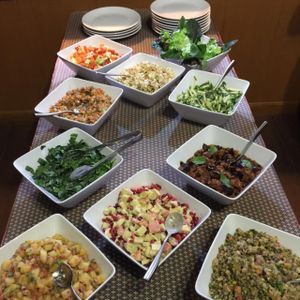 buffet at Santosa Vegan Restaurant in Phuket