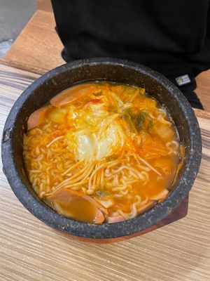 韩式石锅泡菜拉面汤 9.9$
 at Nature Cafe - Boon Lay Way in West Singapore
