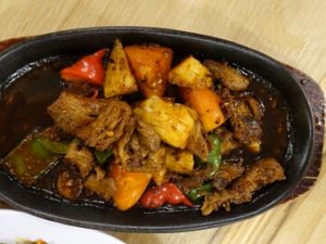 hotplate black pepper deer meat at Nature Cafe - Boon Lay Way in West Singapore