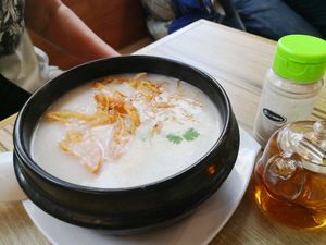 Abalone chicken slice porridge at Nature Cafe - Boon Lay Way in West Singapore