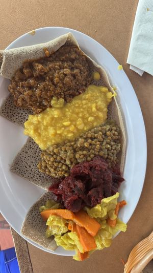   at Taffach Ethiopian Restaurant in Davis