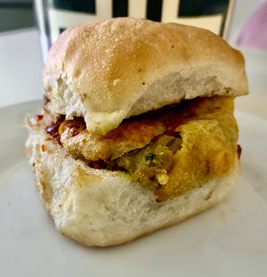 Samosa pav at Mohan Bhog Restaurant in Dubai