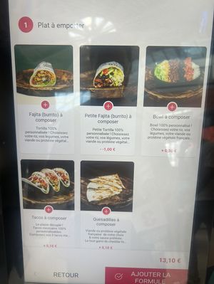 Menu  at Nachos in Puteaux