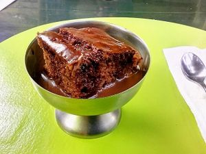 dessert at Hare Krishna in Lisbon