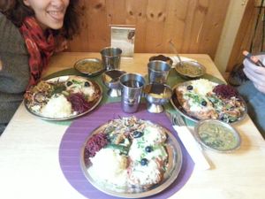 Lunch with non-veg friends! :) at Hare Krishna in Lisbon