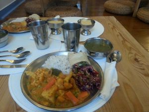Veggie lunch at Hare Krishna in Lisbon