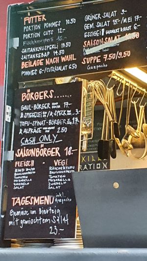 Menu August 2022 at Gartenbeiz zum Gaul in Zurich