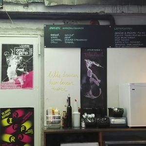 All sauces home made and vegan. at Gartenbeiz zum Gaul in Zurich