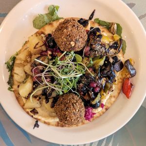 Lebanese flatbread at Planted Community Cafe, Refillery and Hub in Cheltenham