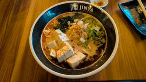 Spicy Creamy V Ramen (removed the fried onions and subbed rice noodles) at JINYA Ramen Bar in Charleston