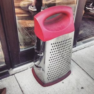 Giant grater outside at Piez Bistro in Dartmouth