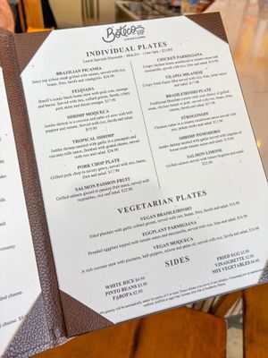 Menu  at Boteco VIP in South Carolina