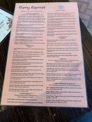 menu front: veg stuff bottom-right at Curry Express  in Belgrade